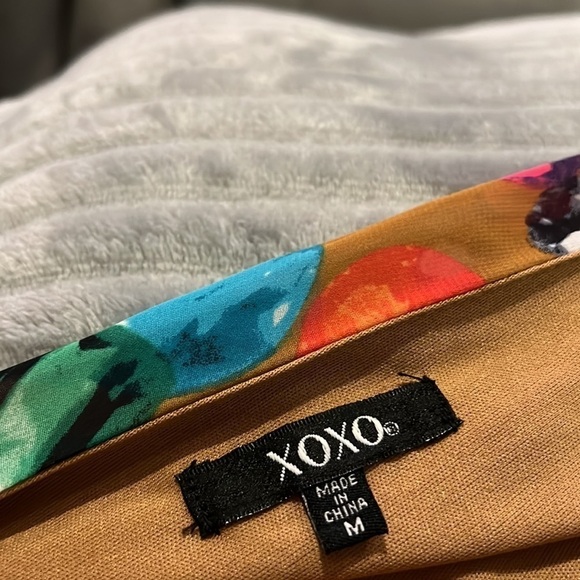 XOXO Colorful Dress with Beaded Shoulders Medium - Picture 6 of 6